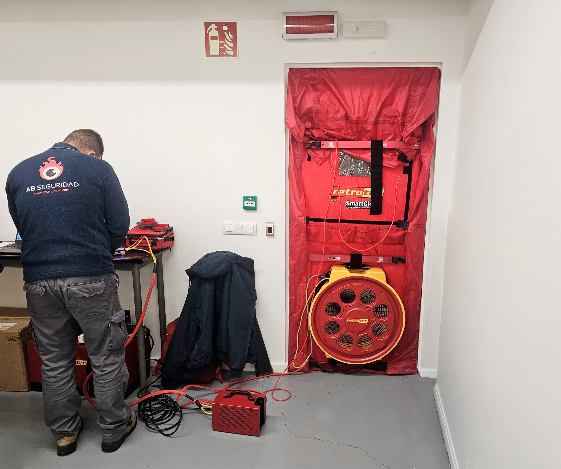 Instalación de Door Fan Test